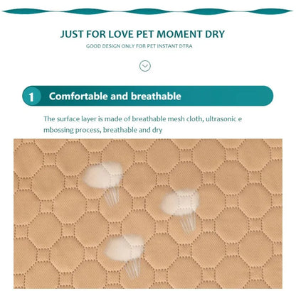 Reusable Dog Pee Pad Blanket Absorbent Diaper Washable Puppy Training Pad Pet Bed Urine Mat for Pet Car Seat Cover Pet Supplies