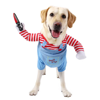 Funny Large Dog Halloween Costume For Small Dogs Cat Adjustable Pet Cosplay Clothes Cute Puppy Festival Gifts Labrador Outfits