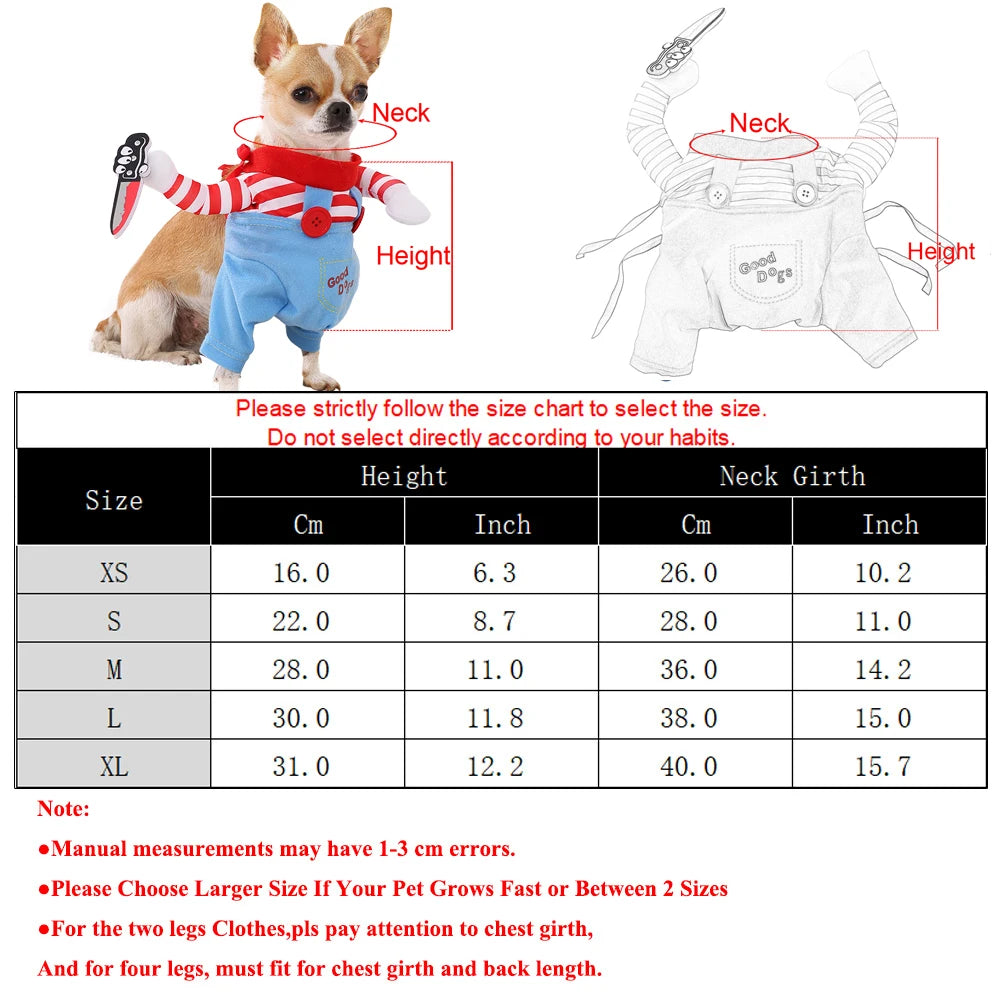 Funny Large Dog Halloween Costume For Small Dogs Cat Adjustable Pet Cosplay Clothes Cute Puppy Festival Gifts Labrador Outfits