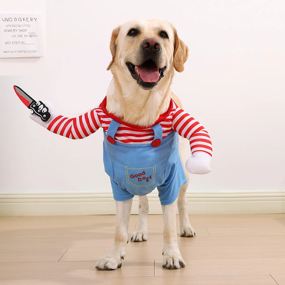 Funny Large Dog Halloween Costume For Small Dogs Cat Adjustable Pet Cosplay Clothes Cute Puppy Festival Gifts Labrador Outfits