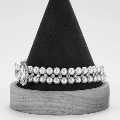 Luxury Cat Puppy Pearl Necklace Rhinestone Collar for Cats Small Dogs Ragdoll Cat Sphynx Necklaces Pet Accessories collier chat